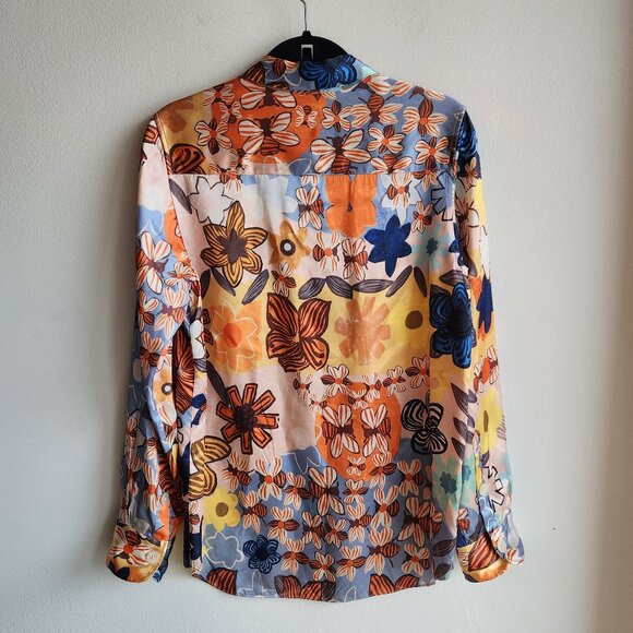 Acne Studios Retro Floral Print Satin Shirt – M (EU 38) - Picture 8 of 14